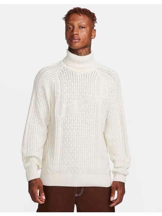 Nike Other - Nike Life Men's Cable Knit Turtleneck in Light Bone Wool Blend Athleisure XS